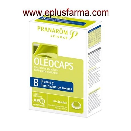 Oleocaps 8 Drenaje y Eliminación de toxinas 30 cápsulas 