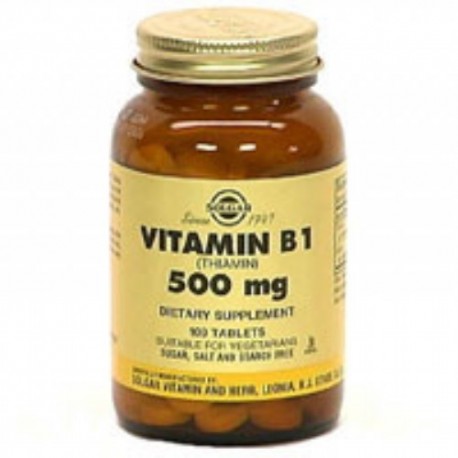 Comprar Solgar Vitamina B1 500mg. 100 Comp(Tiamina) , Farmacia Onli...